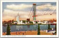 Hall Of Science From Lagoon Century Of Progress Chicago Int'l Expo Postcard picture