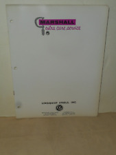 MARSHALL Steel Chicago IL Salesman Catalog & Data Specifications 1966 Handbook picture