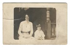 Mother and son, Little Stories Brownie Souvenir real photo postcard RPPC picture