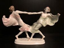 “Two Dancing Sisters” Huschenreuther Porcelain Statue by Karl Tutter  picture