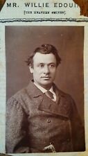 1875 ANTIQUE CDV PHOTOGRAPH WOODBURYTYPE - WILLIE EDOUIN - COMIC ACTOR COMEDIAN picture