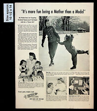 1947 Ipana Toothpaste Gum Massage Mother Kids Ice Skating Vintage Print Ad 31382 picture