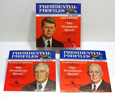 Presidential Profiles Vinyl Albums Lot Of 3 Vintage Kennedy Eisenhower Roosevelt picture