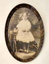 Cloth Photograph Sepia Antique Girl Child OOAK 19