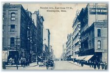 c1910 Nicollet Ave East 7th St Horse Carriage Minneapolis Minnesota MN Postcard picture