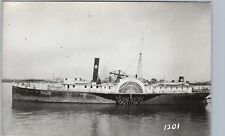 STEAMSHIP SS MORGAN real photo postcard rppc 1800s historical ship picture