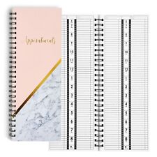 200 Page Salon Appointment Book for Stylist, Daily Planner, 2 Columns, 14 x 5 In picture