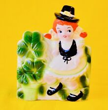 ☘️ HAPPY ST PATRICKS DAY Cute 1950s Irish Girl Figurine Planter Relpo Napco picture