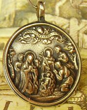 ANTIQUE 18TH CENTURY HOLY LAND BETHLEHEM CHURCH OF THE NATIVITY PILGRIMAGE MEDAL picture