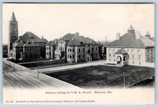 Pre-1907 WOMAN'S COLLEGE & 1st M E CHURCH BALTIMORE MD NEWS CO POSTCARD picture