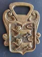 French Vintage brass bottle opener with creast design picture