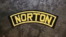Norton Motorcycle Patch Curved Vintage New Old Stock picture