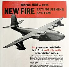Kidde Martin JRM-1 1940s Advertisement Lithograph Extinguishing System DWCC4 picture