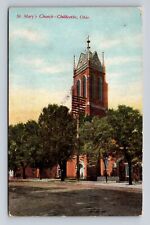 Chillicothe OH-Ohio, St. Mary's Church, Antique Vintage c1909 Souvenir Postcard picture