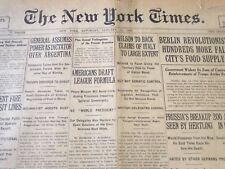 1919 JANUARY 11 NEW YORK TIMES - WILSON TO BACK CLAIMS OF ITALY - NT 5831 picture