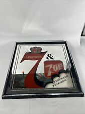 Vintage 1970s/80s Seagram's 7 Whiskey 7-Up Soda Pop Wall Hanging Mirror Sign 7&7 picture