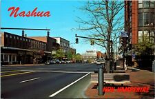 Vtg Nashua New Hampshire NH Main Street View Looking North Unused Postcard picture
