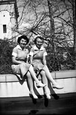 Vintage 1950s Photo NEGATIVE of Pretty Women Female NURSES Wearing Cute Uniforms picture