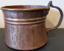 Vintage Large Primitive Copper Cup Mug Iron Handle riveted Large 5 inch Antique? picture