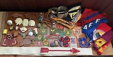 Huge Lot Boy Scout BSA Vintage 1950s Patches, Tie, Neckerchief, Whistle, Badges picture