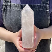 1.97LB Natural Smoky Quartz Obelisk Crystal Wand Point Healing G3928 picture