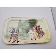 Vintage French Massilly France Tin Metal Tray,  Children's Parade picture