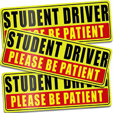 Student Driver Magnet for Car - Please Be Patient Student Driver Reflective Sign picture