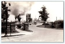 c1940's State Ferry Dock View L. L. Cook St. Ignace MI  RPPC Photo Postcard picture