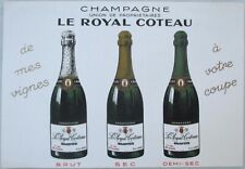 Champagne Le Royal Coteau 1964 French Advertising Trade Card, Brut Sec Demi Sec picture