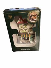 Holiday Expressions Snow Village Barber Shop Haindpainted 3D Porcelain Lighted picture