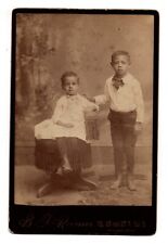 c1880s CABINET CARD AFRICAN AMERICAN BROTHER & SISTER PHILADELPHIA PENNSYLVANIA picture