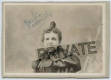 Antique Matted Photo-Young Lady-Hair Twist-COTTERILL  picture