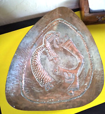 Judaica, Israel, Original Hand Hammered Copper Plaque picture