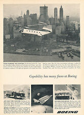 1961 Boeing Vertol 107 New York skyline -  Original Advertisement Print Ad J143 picture