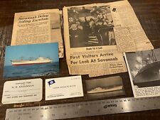 ORIGINAL 1960S NUCLEAR SHIP N.S. SAVANNAH PASS/ POSTCARD / CAPTAIN’S CARD ETC picture