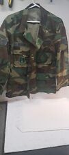 Woodland Camo Military BDU Shirt Small Regular SOMMUER WEIGHT USAF WITH PATCHES picture