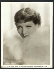 BEAUTY CLAUDETTE COLBERT ACTRESS VINTAGE 1934 ORIGINAL PHOTO picture