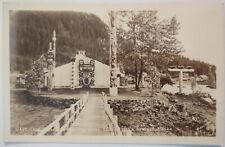Vintage Postcard RPPC Chief Shakes House and Totems Wrangell Alaska AA26 picture