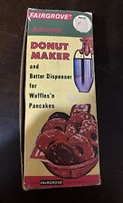 NOS 1971 Vintage Donut Maker Batter Dispenser & Waffle Maker By Fairgrove In Box picture