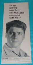 1950 PRINT AD~HOLLYWOOD ACTOR BURT LANCASTER AMM-I-DENT AMMONIATED TOOTHPASTE picture