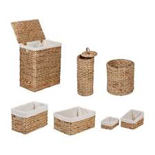torage Baskets with Lids, Woven Water Hyacinth, Natural, 7-Piece Set picture