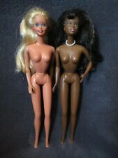 Vintage 1966 60's Barbie Dolls Malaysia Indonesia Black White Blonde Tinsel Hair picture
