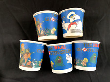 Lot of 7 original The Real Ghostbusters Party Hats, 5 cups, and more picture