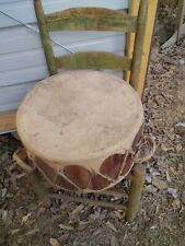 *AWESOME LARGE OLD VINTAGE NATIVE AMERICAN  RAWHIDE POW WOW DRUM  NICE SHAMAN ** picture