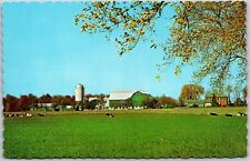 Postcard c1960s Greetings From Georgetown Ontario Scenic Farm View Cows  picture