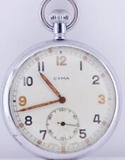 Rare Antique WWII UK Officer's Military Cyma G.S.T.P. Pocket Watch c1940's picture