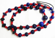 Blue Vaseline Trade Bead Necklace picture