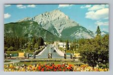 Banff-Alberta, Banff Main Street, Cascade Mountain, Vintage Postcard picture