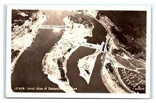 Postcard Aerial View of Bonneville Dam Area, Oregon OR RPPC N2 picture