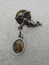 Vintage Lady of Medjugorje Pin Medal - A picture